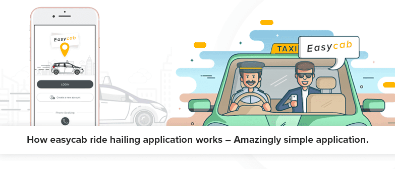How easycab ride hailing application works – Amazingly simple application.