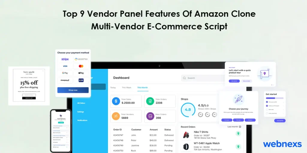 Top 9 Amazon Clone Multi-Vendor E-Commerce Script - Vendor Panel Features