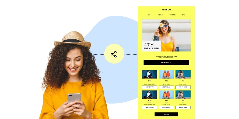 Process of connecting with customers via personalized e-commerce newsletters