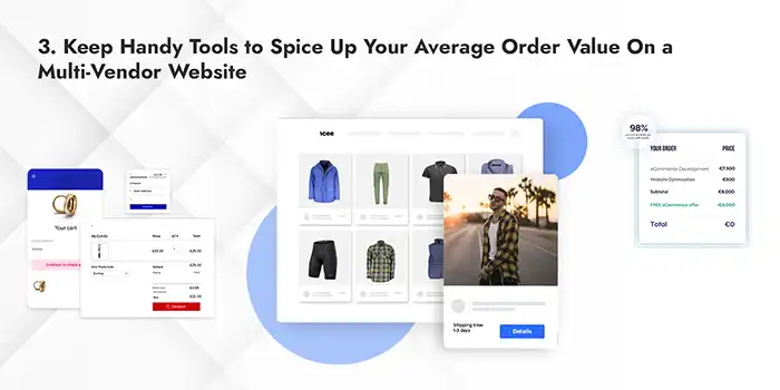 Keep handy tools to spice up your average order value in multi-vendor website