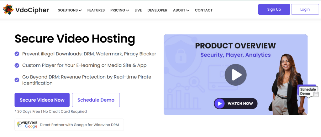 Vdocipher live streaming pay per view