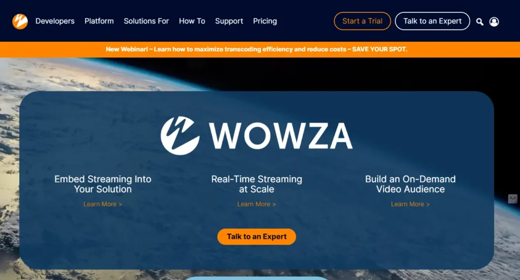 Wowza - Video platform to build a reliable streaming