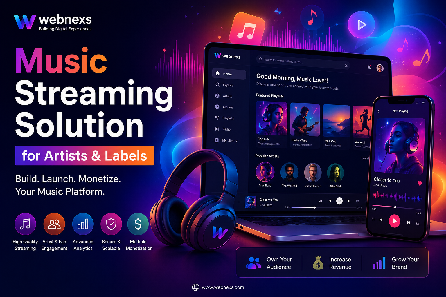 Music Streaming Solution for Artists & Labels